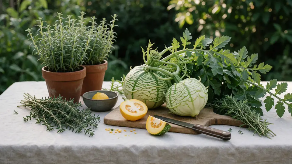 Illustration naturelle sans portrait pour Patisson : Comment le cultiver et l'utiliser en cuisine