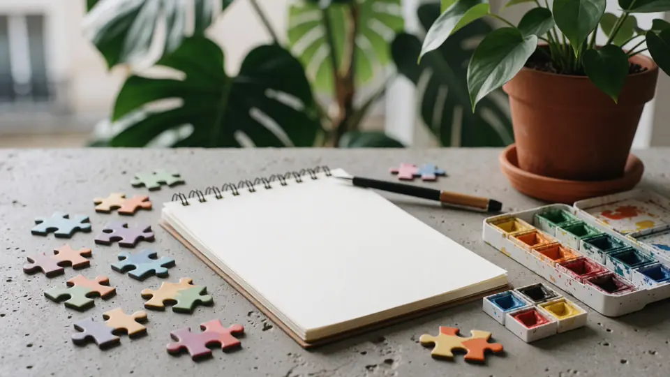 Activité de puzzle réalisée à la maison pour rompre l’ennui