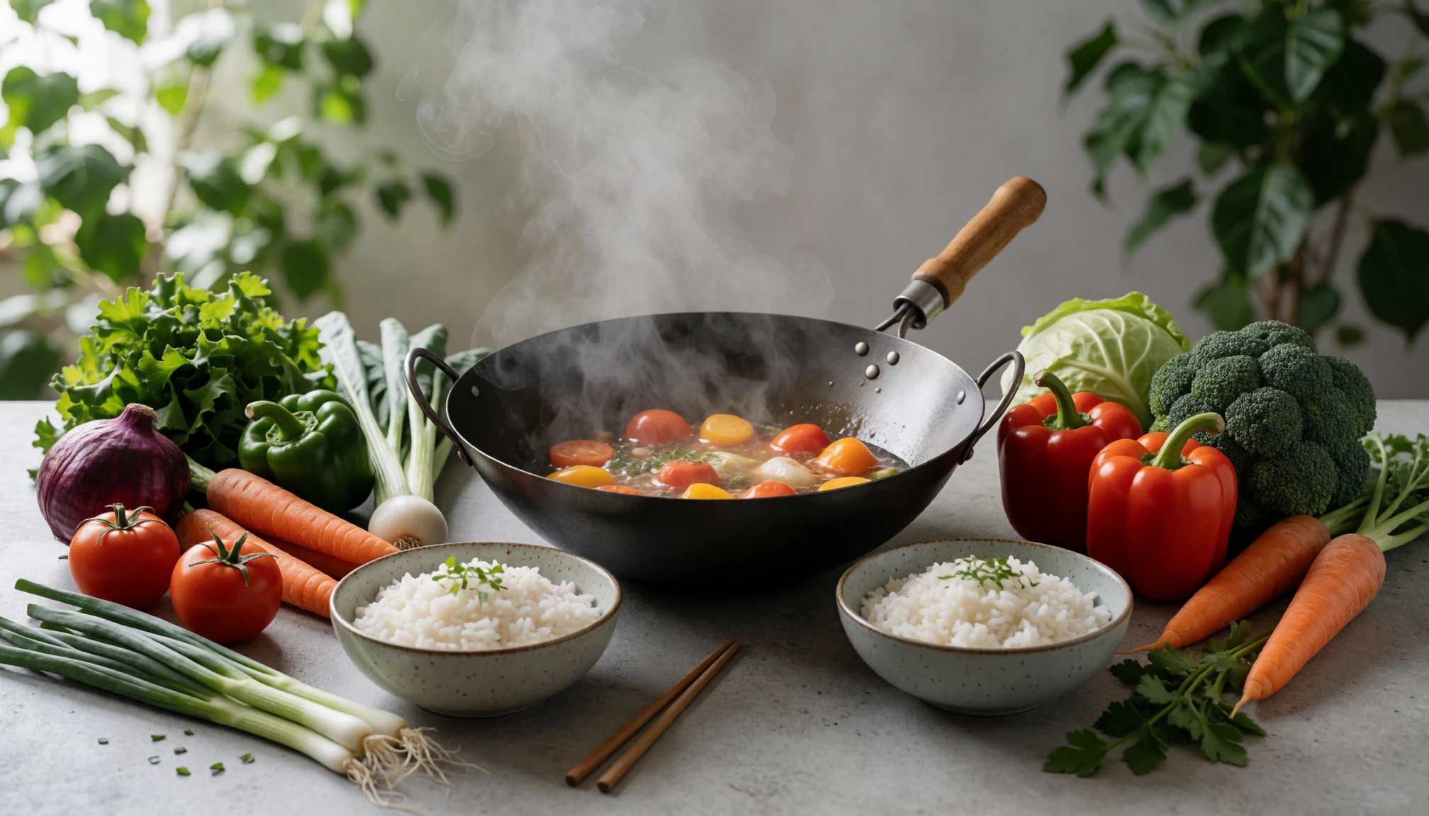 Détail naturel sans personne autour de Cuisine asiatique : Recettes maison simples, rapides et savoureuses