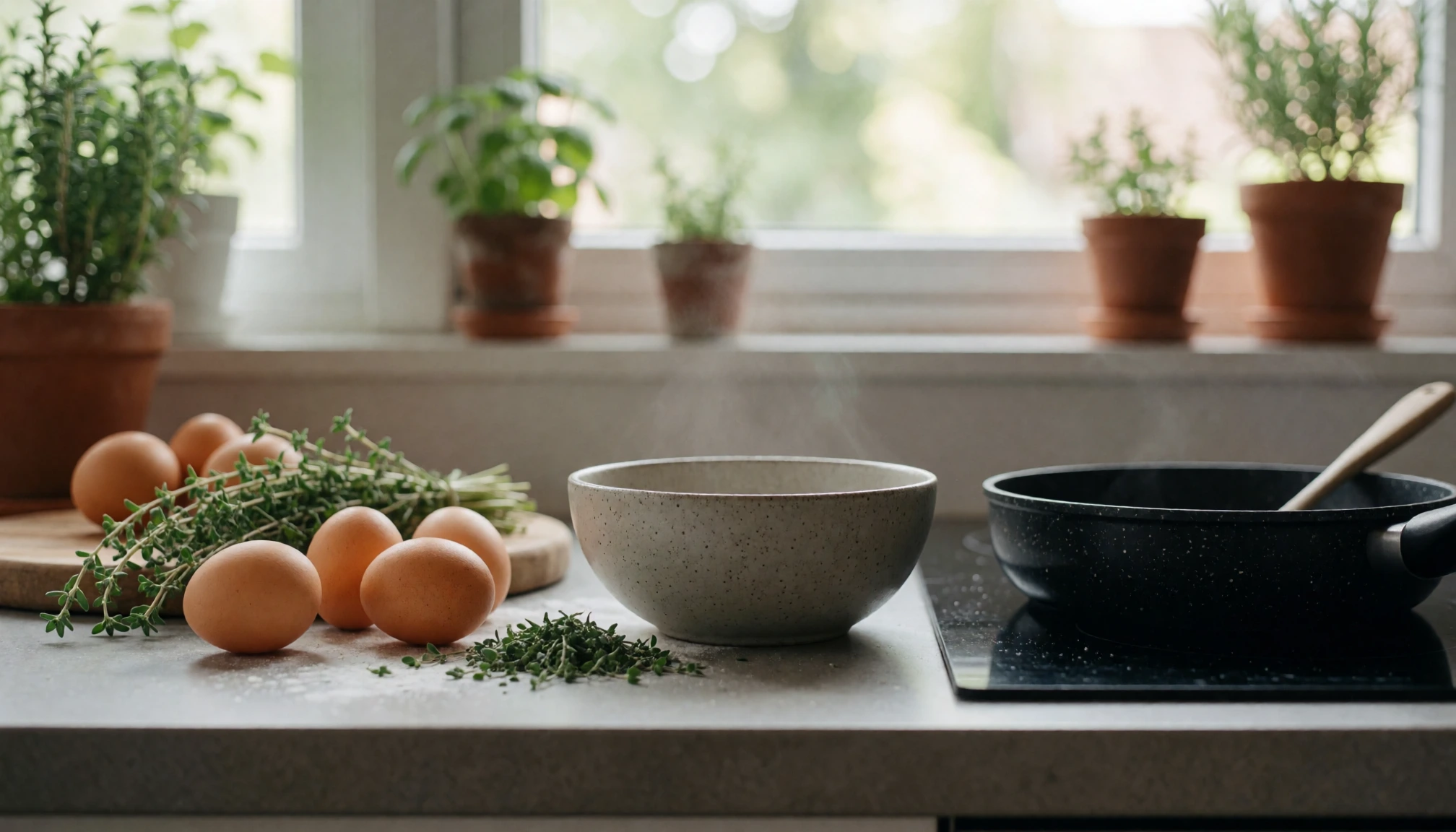 Détail naturel sans personne autour de Recette omelette moelleuse et rapide : Astuces pour la réussir