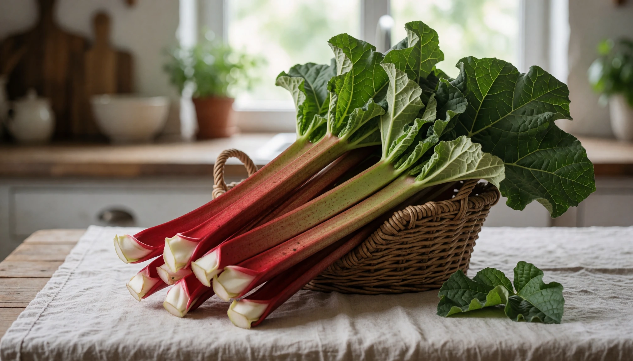 Illustration naturelle sans portrait pour Rhubarbe : Réussir la culture et des recettes simples et savoureuses