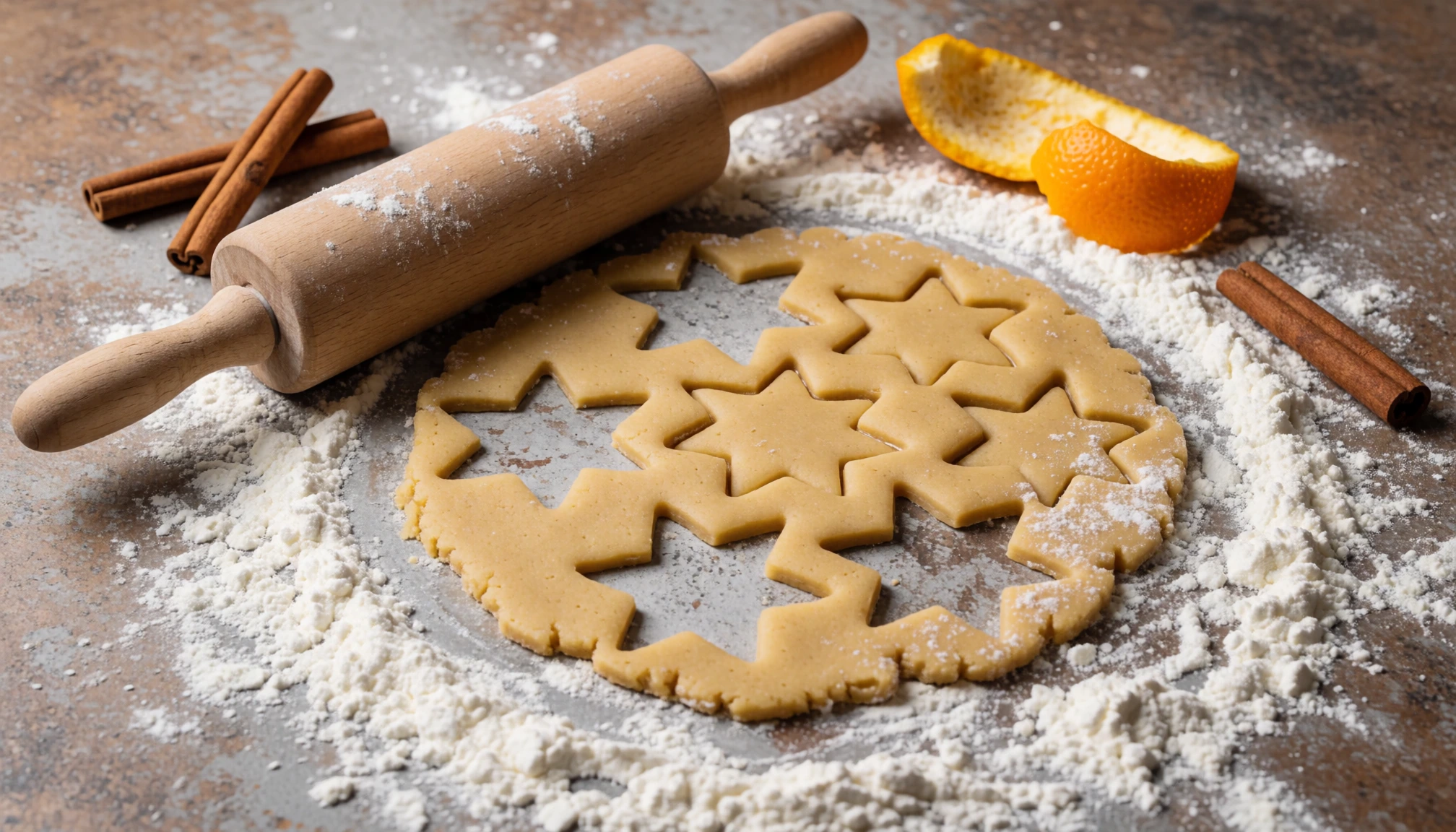 Détail naturel sans personne autour de Sablés de noël maison : Recettes, cuisson et idées de décoration